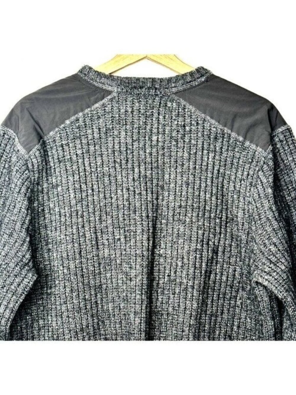 Eddie Bauer Mens XL Sweater Wool Blend Gray Crew Neck Sport Shop Shoulder Patch - Picture 9 of 16